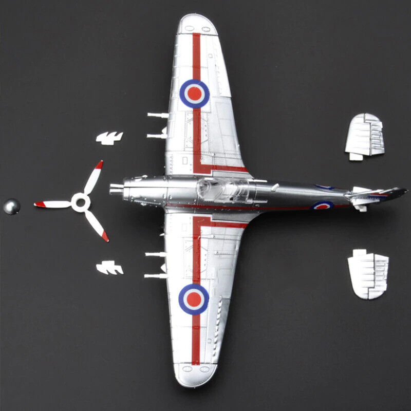 1pcs 1/48 Diecast War-II Hurricane Fighter Aircraft Plane Assembly Kit Model Toy - The Drift Art Co.