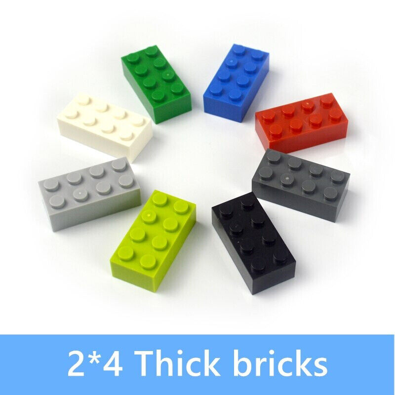 50pcs 2x4 Thick Brick Educational Building Blocks Bricks Toy DIY - 8 Colors!! - The Drift Art Co.