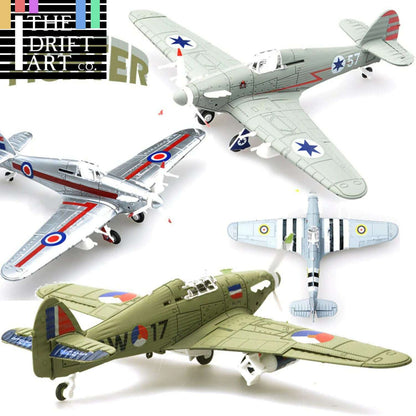 1pcs 1/48 Diecast War-II Hurricane Fighter Aircraft Plane Assembly Kit Model Toy - The Drift Art Co.