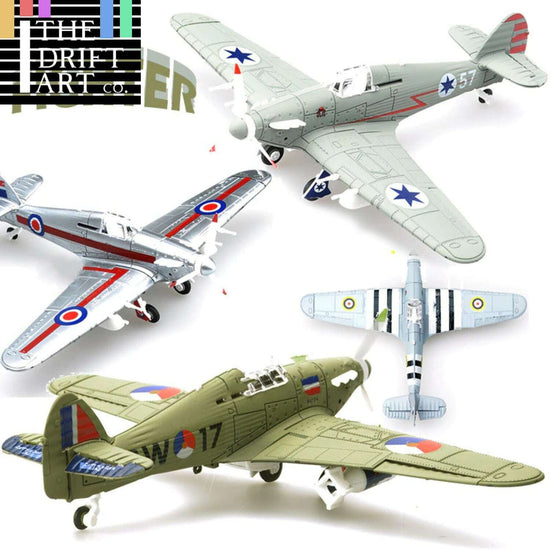 1pcs 1/48 Diecast War-II Hurricane Fighter Aircraft Plane Assembly Kit Model Toy
