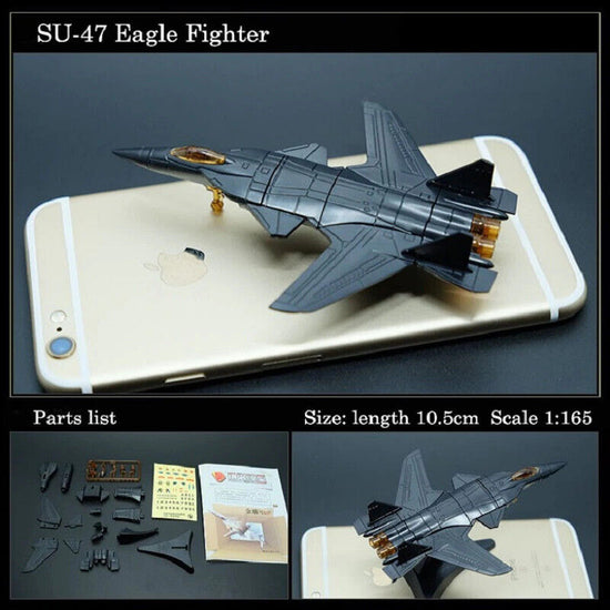 4D Su-47 Fighter Aircraft Plane Assembly Kit  Puzzle Building Model Art Toy