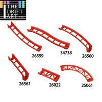4pc Roller Coaster Rail Bow Slope w Shaft for Lego Kit Building Blocks Brick Set - LEGO (R) Complete Sets & Packs -  - The Drift Art Co.