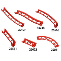 4pc Roller Coaster Rail Bow Slope w Shaft for Lego Kit Building Blocks Brick Set - LEGO (R) Complete Sets & Packs -  - The Drift Art Co.