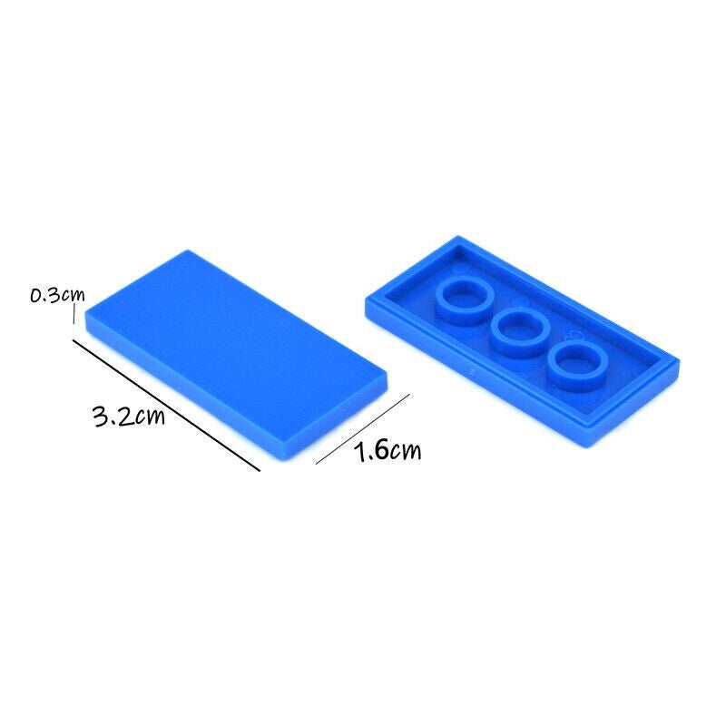 50pcs Ceramic Flat Tile 2x4 Building Blocks Bricks Toy DIY - Many colors -  - The Drift Art Co.