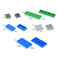50pcs Ceramic Flat Tile 2x4 Building Blocks Bricks Toy DIY - Many colors - Minifigure -  - The Drift Art Co.