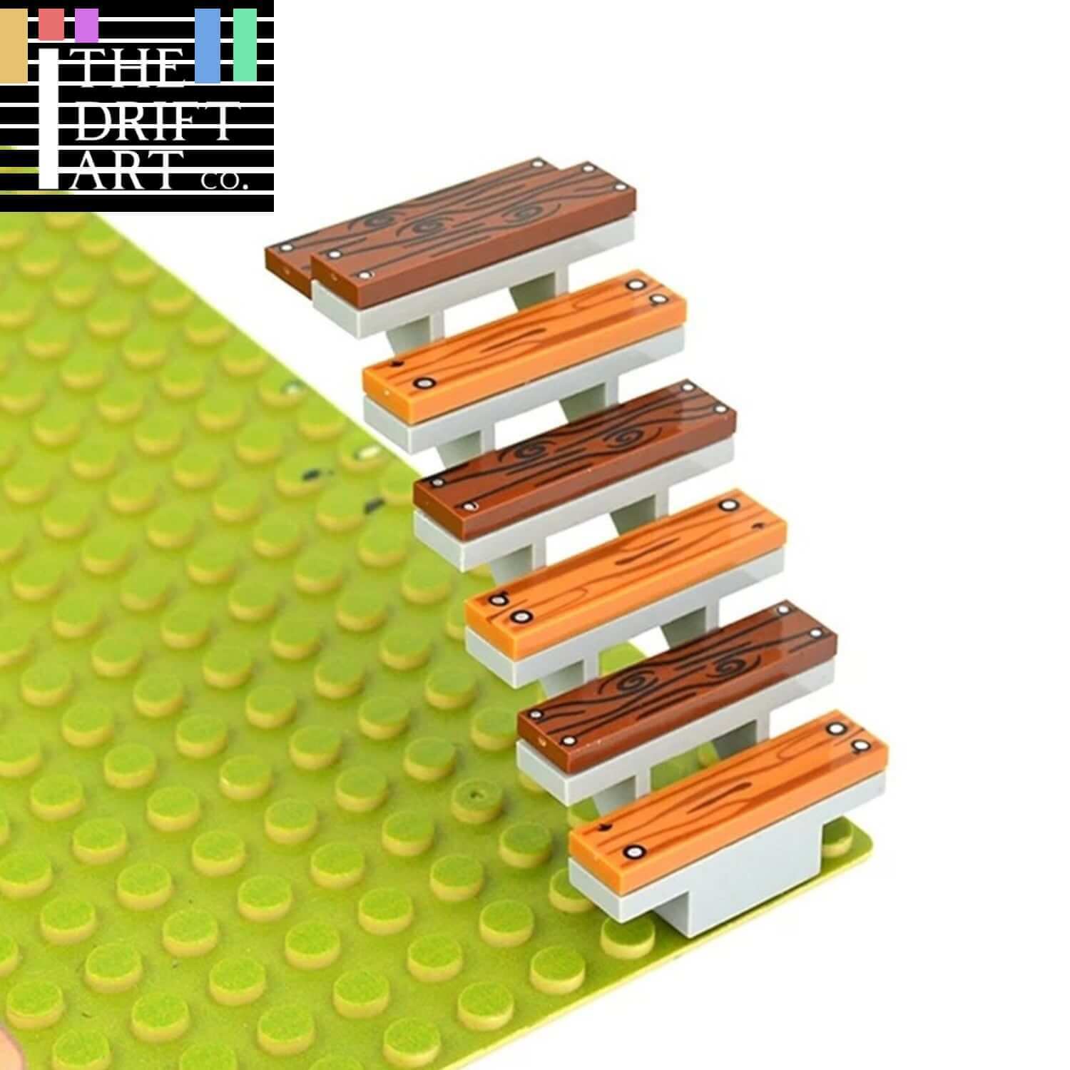 50pcs Smooth Wood Board Flat 1x4 City House Building Blocks Bricks - Var Colors -  - The Drift Art Co.