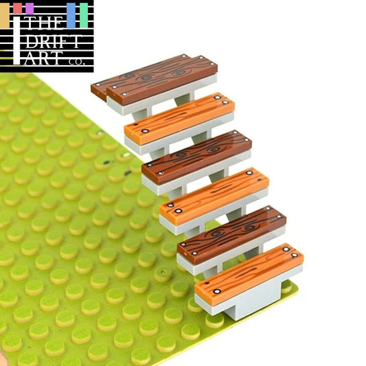50pcs Smooth Wood Board Flat 1x4 City House Building Blocks Bricks - Var Colors -  - The Drift Art Co.