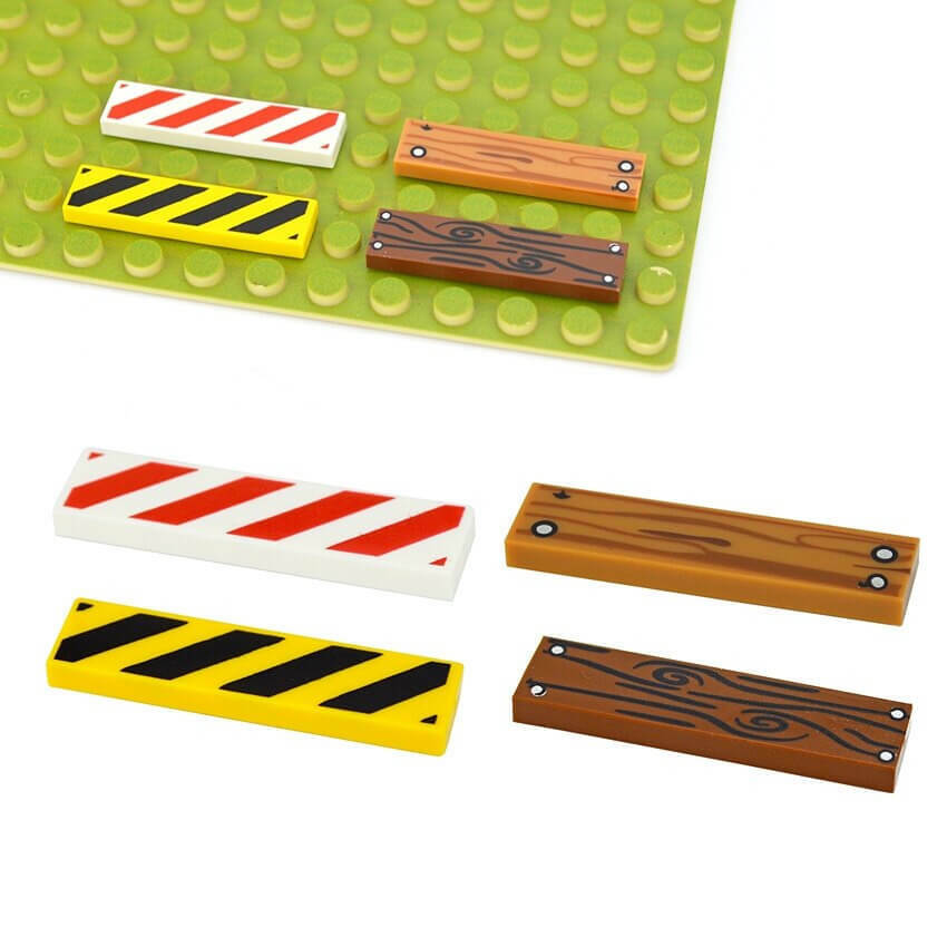 50pcs Smooth Wood Board Flat 1x4 City House Building Blocks Bricks - Var Colors -  - The Drift Art Co.