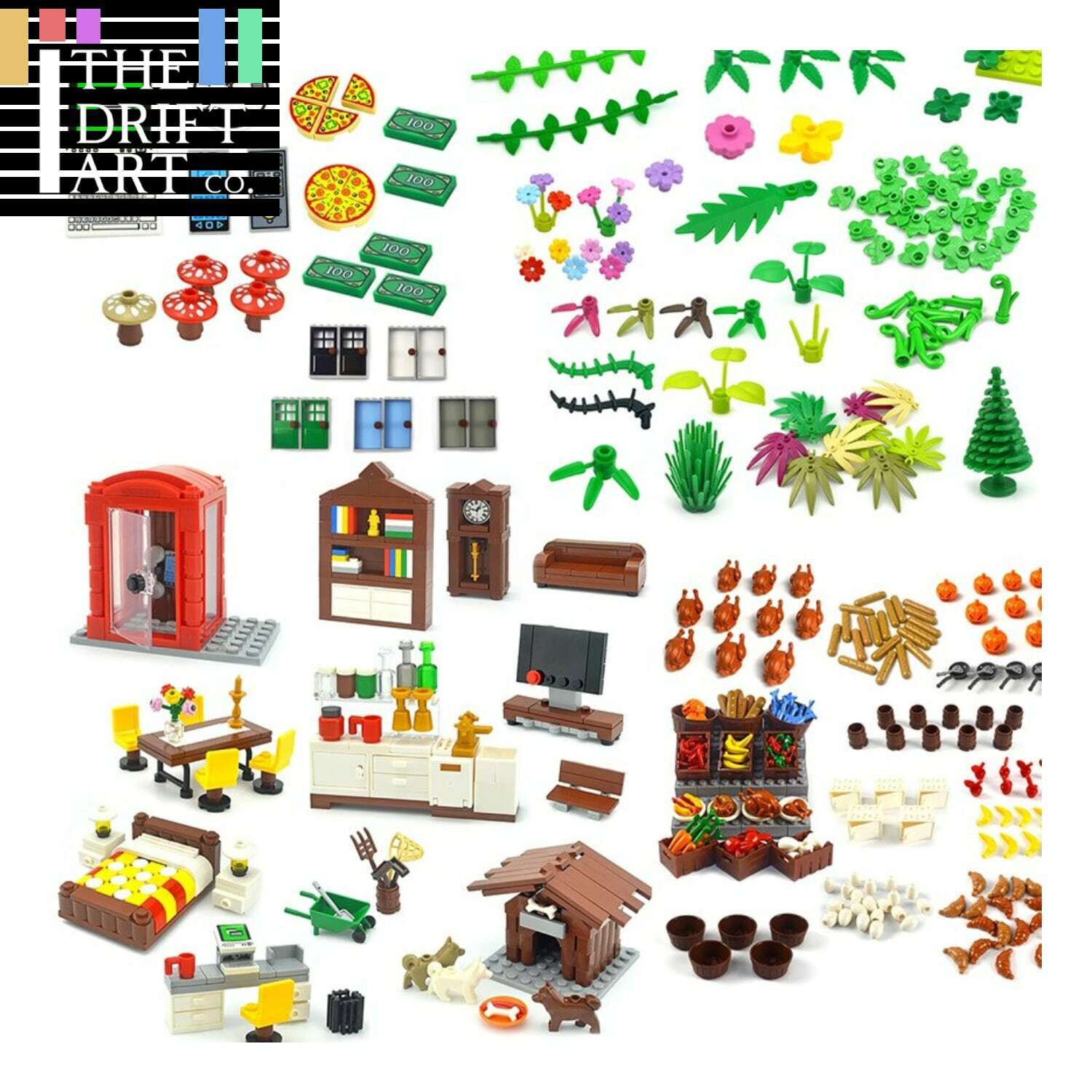 City Food Fruit Trees Box Flower Parts for Lego Sets Building Blocks Sets DIY - LEGO (R) Bricks, Pieces & Parts -  - The Drift Art Co.