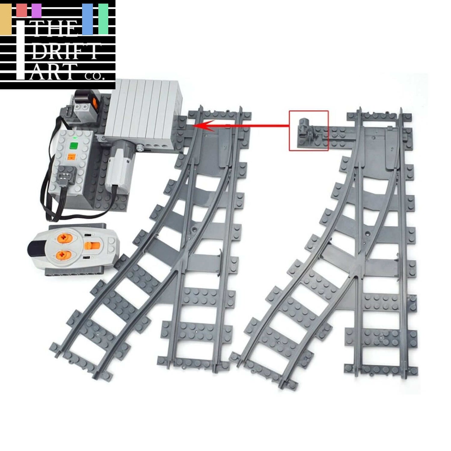 City Rail Motorized Track Switch for Lego Kit Train Building Blocks Sets DIY -  - The Drift Art Co.