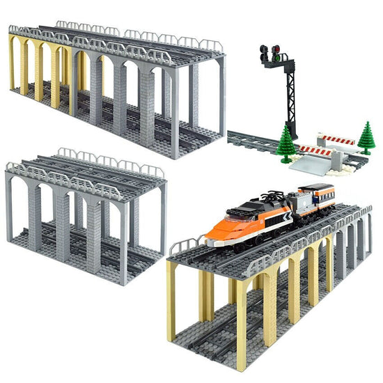 City Train Bridge Traffic Light for Lego Kit Building Blocks Sets DIY - 14 types