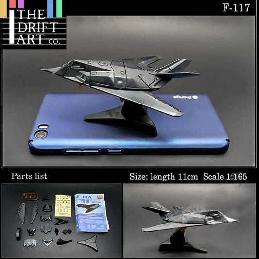 F-117 Attack Nighthawk 4D Fighter Aircraft Plane Assembly Kit Model Art Toy -  - The Drift Art Co.#variant_sku#