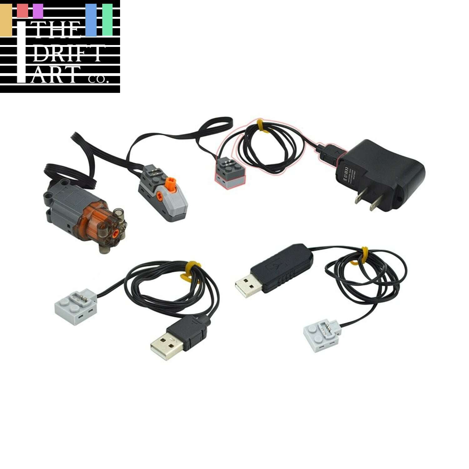 LED MOC City 9686 8883 Motor Power Supply USB cable Building Block Bricks Toy - Minifigure -  - The Drift Art Co.