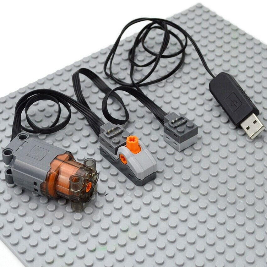 LED MOC City 9686 8883 Motor Power Supply USB cable Building Block Bricks Toy -  - The Drift Art Co.