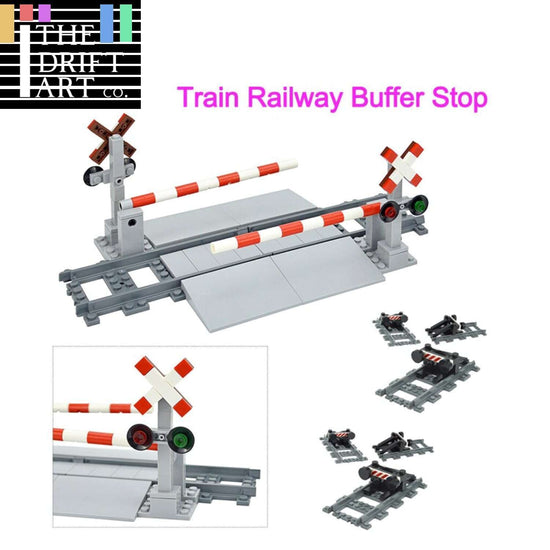 MOC City Train Track Walkway Buffer Stop for Lego Kit Building Blocks Sets DIY