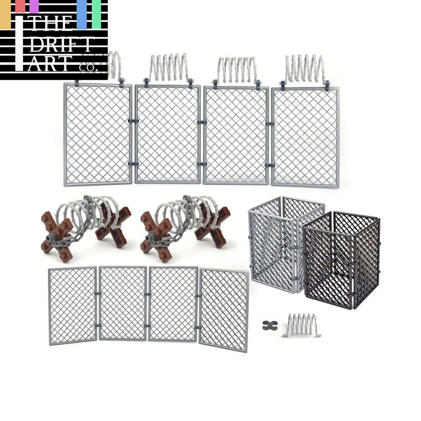 Military Base Barbed wire Fence Army Isolation Figures Building Blocks Toy DIY -  - The Drift Art Co.