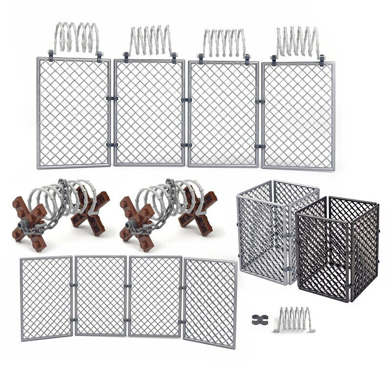 Military Base Barbed wire Fence Army Isolation Figures Building Blocks Toy DIY -  - The Drift Art Co.