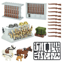 Military Weapon Gun Rifle Rack Cargo Horses Building Blocks Brick Set Toy DIY - Minifigure -  - The Drift Art Co.