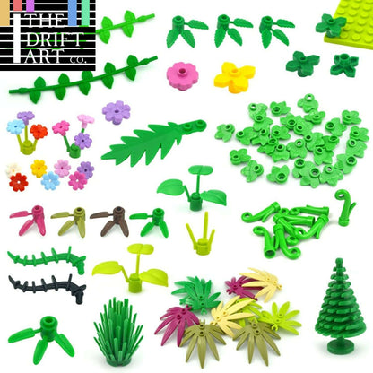 Plant Tree Leaf Flower Parts for Lego Sets 30176 3741 Building Blocks Sets DIY - The Drift Art Co.