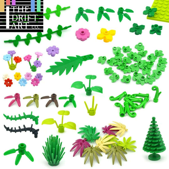 Plant Tree Leaf Flower Parts for Lego Sets 30176 3741 Building Blocks Sets DIY