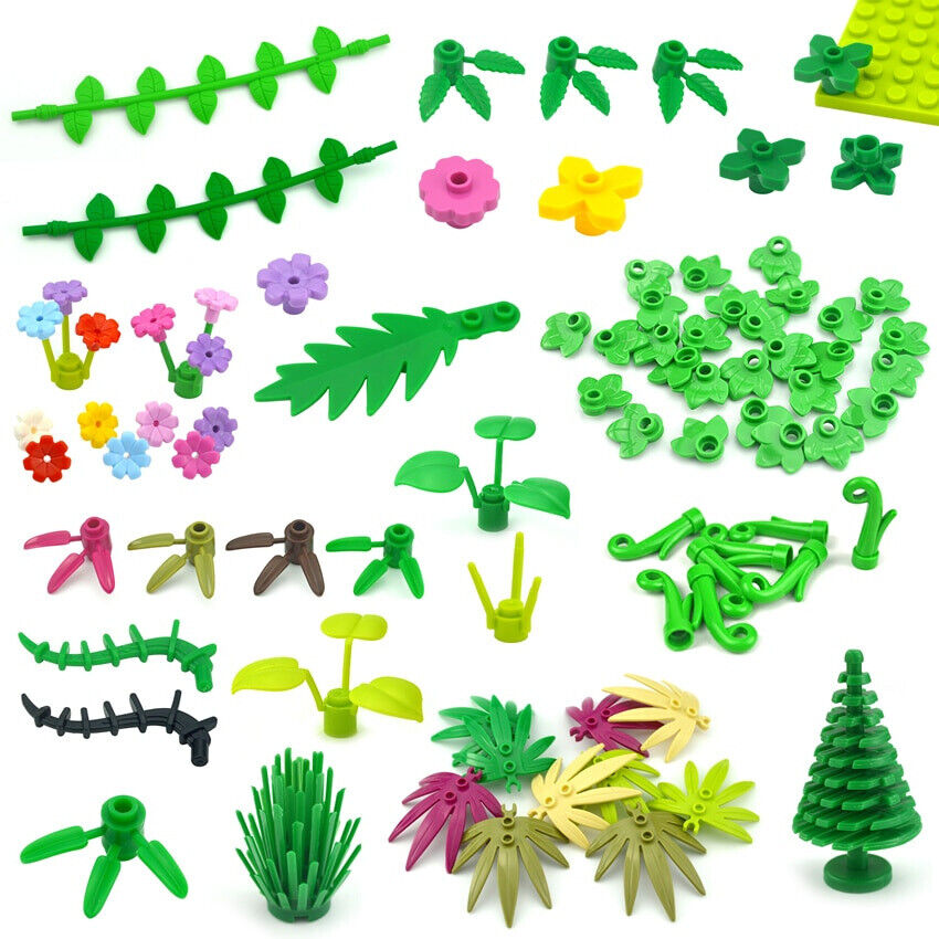 Plant Tree Leaf Flower Parts for Lego Sets 30176 3741 Building Blocks Sets DIY | The Drift Art Co. 2