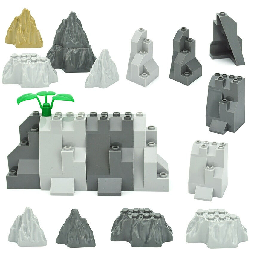 Rock Panel Rockery Mountain 8pc MOC Parts for Lego Sets Building Blocks Sets DIY -  - The Drift Art Co.