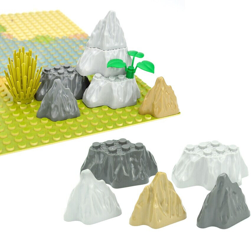 Rock Panel Rockery Mountain 8pc MOC Parts for Lego Sets Building Blocks Sets DIY -  - The Drift Art Co.