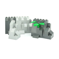 Rock Panel Rockery Mountain 8pc MOC Parts for Lego Sets Building Blocks Sets DIY - LEGO (R) Bricks, Pieces & Parts -  - The Drift Art Co.