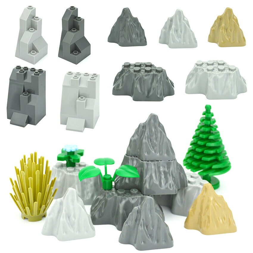 Rock Panel Rockery Mountain 8pc MOC Parts for Lego Sets Building Blocks Sets DIY -  - The Drift Art Co.