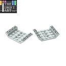 Slope Inverted 6x4 Reverse 60219 w Holes Building Block Bricks Toy Sets Kids DIY - Minifigure -  - The Drift Art Co.