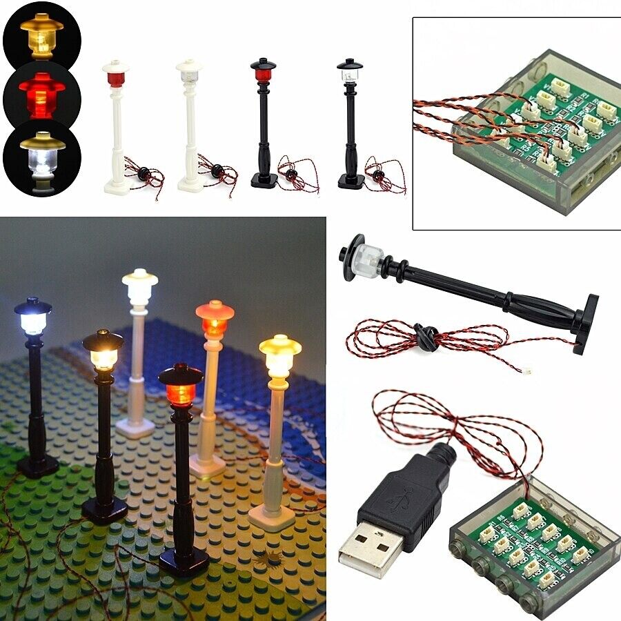 Street Light Wire 1x1 LED Lamp City For LEGO Education Building Blocks Brick Toy - Minifigure -  - The Drift Art Co.