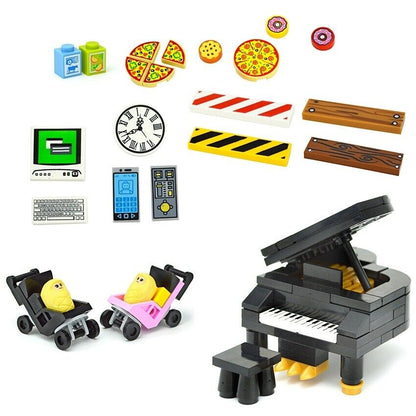 Stroller Baby Computer Phone Clock Pizza City for Lego Building Blocks Sets DIY -  - The Drift Art Co.