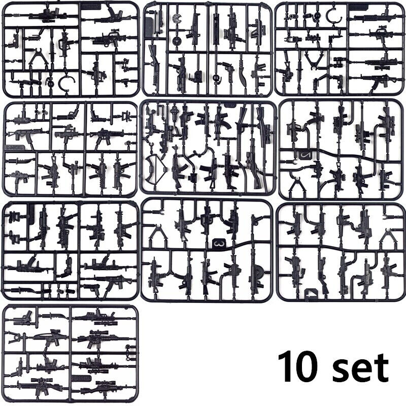 Swat Weapon Soldier Guns Fence Ghillie Army WW2 Figures Building Blocks Toy DIY - Minifigure -  - The Drift Art Co.