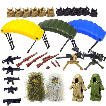 Swat Weapon Soldier Guns Fence Ghillie Army WW2 Figures Building Blocks Toy DIY -  - The Drift Art Co.