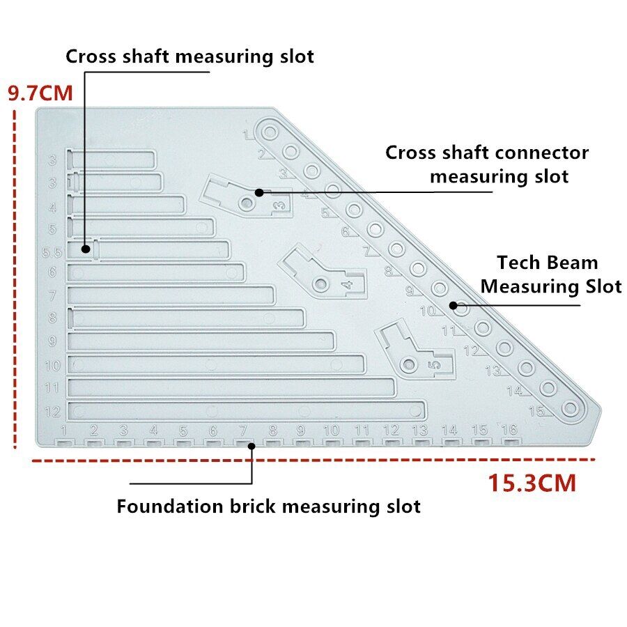 Technic Measuring Ruler Plastic Measuring Board Tool for Building Blocks Set DIY -  - The Drift Art Co.#variant_sku#