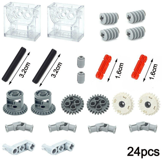 Bloque de construcción de panel de eje de viga de brazo elevador Technic Parts Bulk Gear para kits Lego