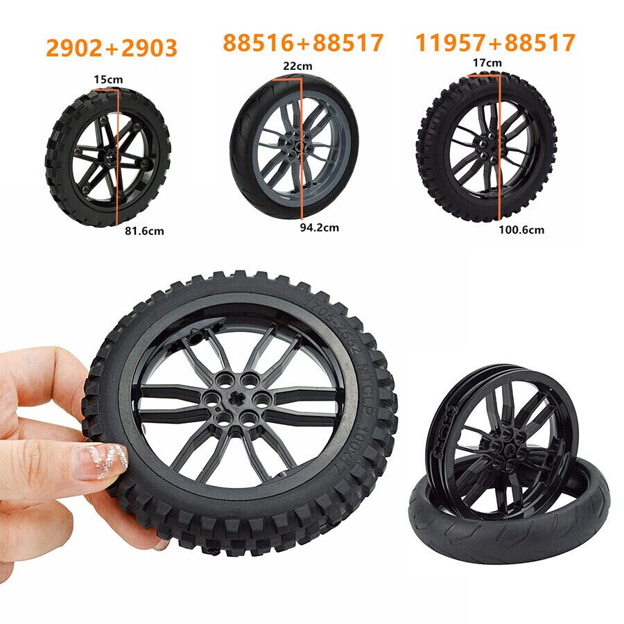 Technic Parts for Lego Kit Motorcycle Tire Wheel Hub Building Blocks Model Sets -  - The Drift Art Co.