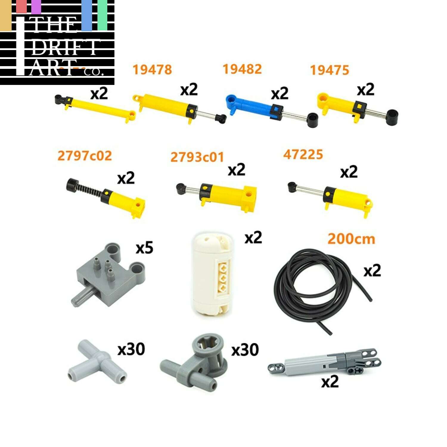 Technic Parts for Lego Kits Pneumatic Kit With Air Pump Car Building Blocks Sets -  - The Drift Art Co.