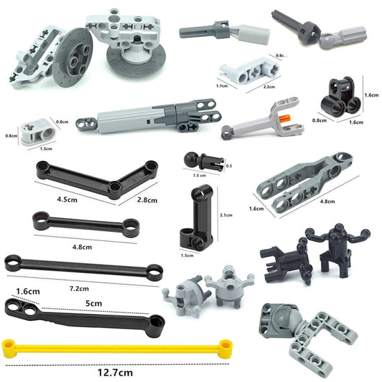 Technic Parts for Lego Kits Suspension Mechanical Shock Building Blocks Sets DIY