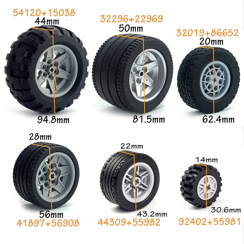 Technic Parts for Lego Kits Tire Wheel Hub RC Car Building Blocks Model Sets DIY -  - The Drift Art Co.