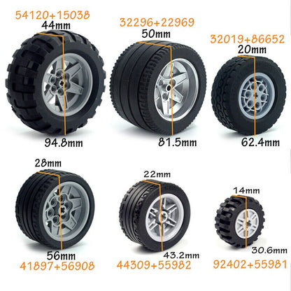 Technic Parts for Lego Kits Tire Wheel Hub RC Car Building Blocks Model Sets DIY -  - The Drift Art Co.