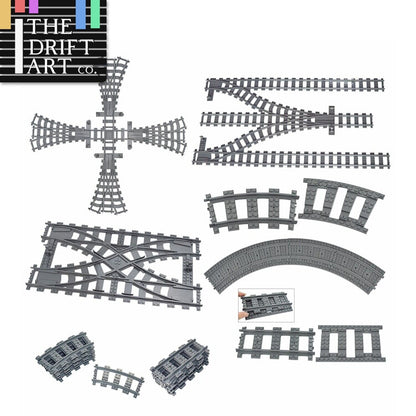 Track Crossing Switch Forked Rail for Lego Kit Train Building Blocks Sets DIY -  - The Drift Art Co.