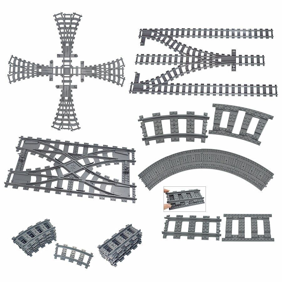 Track Crossing Switch Forked Rail for Lego Kit Train Building Blocks Sets DIY -  - The Drift Art Co.