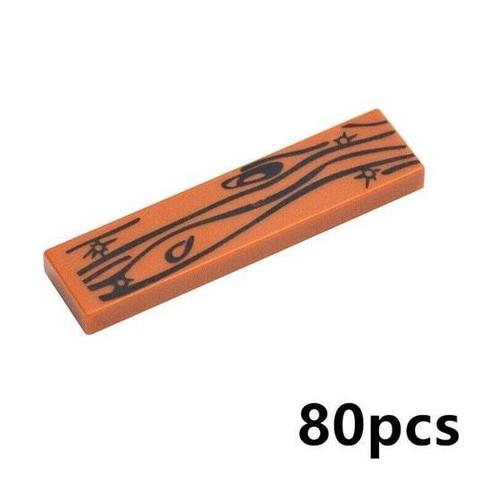 Piste de train en bois 1x1 1x4 Blocs de construction de maison de ville Briques - Couleurs variées