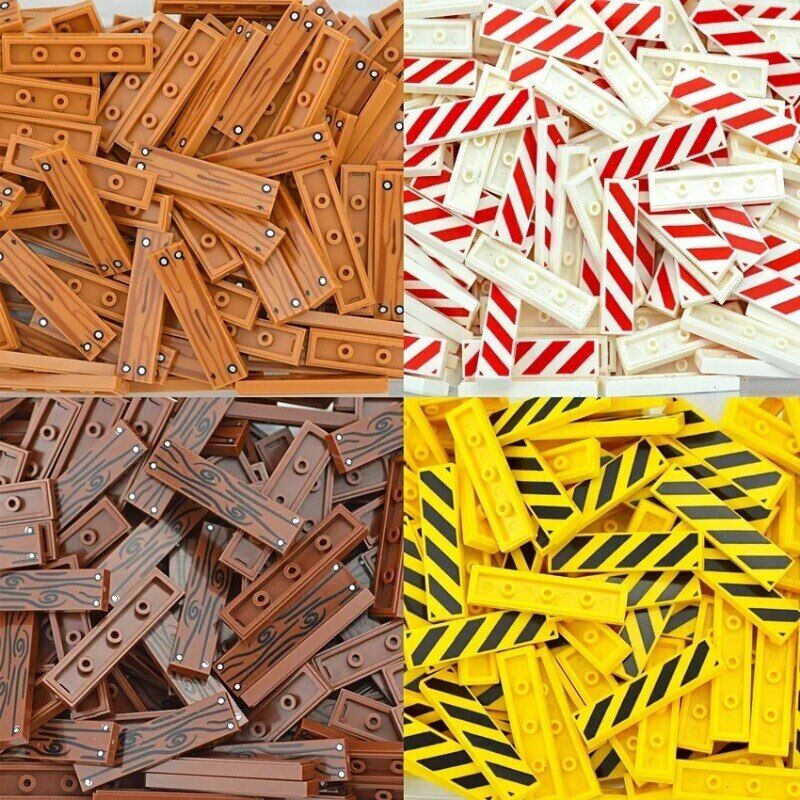 Train Wood Track 1x1 1x4 City House Building Blocks Bricks - Var Colors -  - The Drift Art Co.