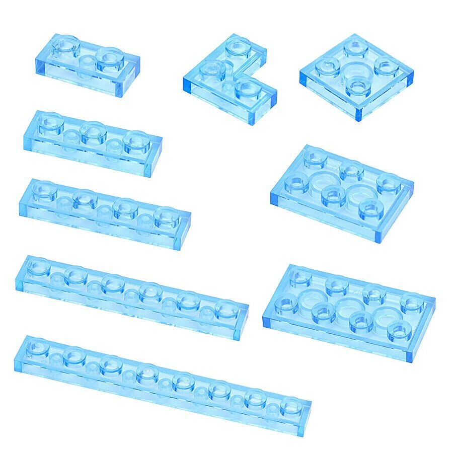 Transparent 1x2 2x2 2x4 Ceramic Tile 3023 3022 3020 Building Blocks Bricks Toy -  - The Drift Art Co.