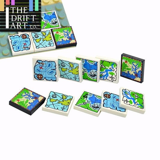 Treasure Navigation Map 10pcs 3068 2x2 For Lego Building Block Brick Sets DIY -  - The Drift Art Co.